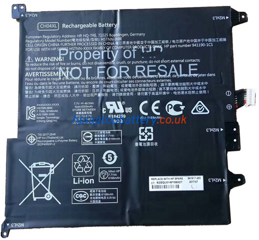 Battery for HP Chromebook X2 12-F003NF laptop