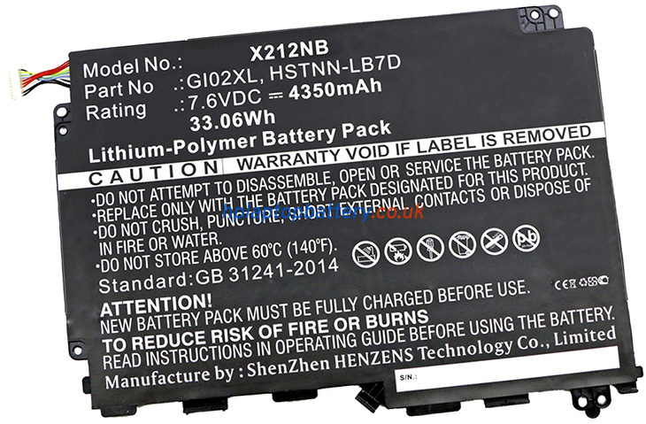 Battery for HP Pavilion X2 12-B101NG laptop