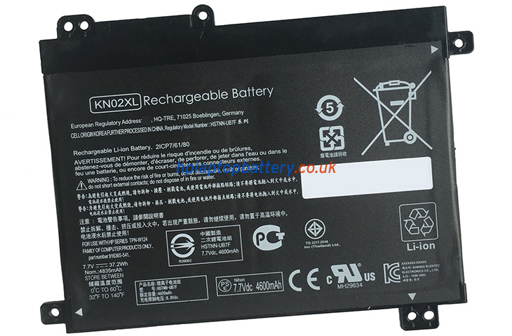 Battery for HP TPN-W124 laptop