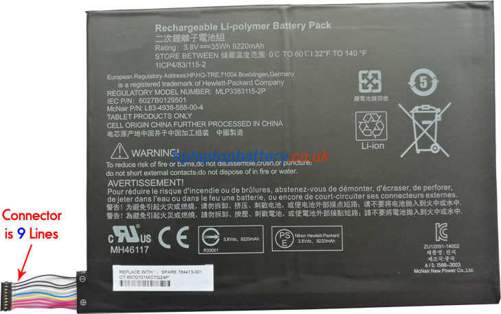 Battery for HP Pavilion X2 10-K005NE laptop