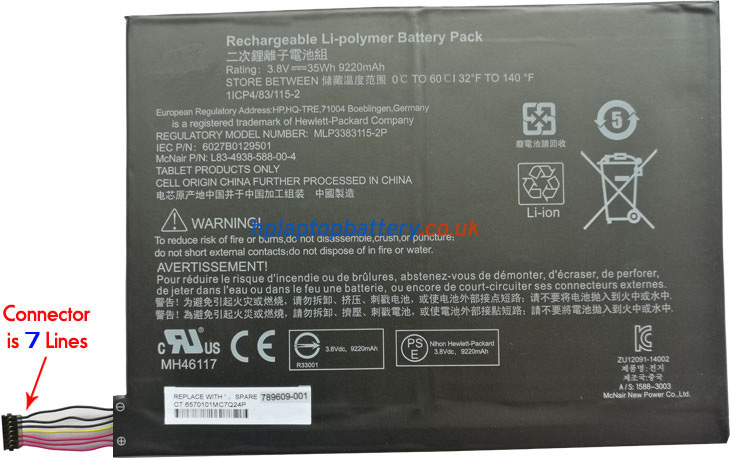 Battery for HP Pavilion X2 10-K006NX laptop