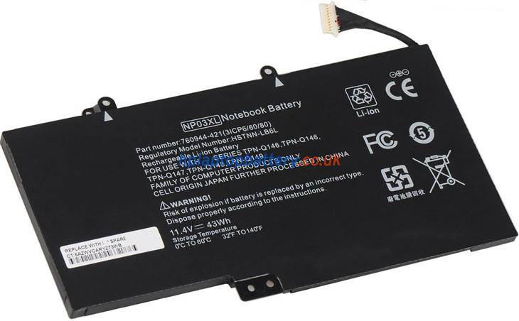 Battery for HP 760944-421 laptop