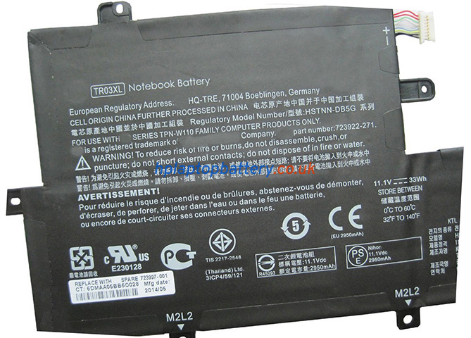 Battery for HP Spectre 13-H281NR X2 KEYBOARD BASE laptop