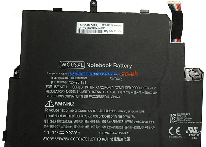 Battery for HP 725496-2B1 laptop