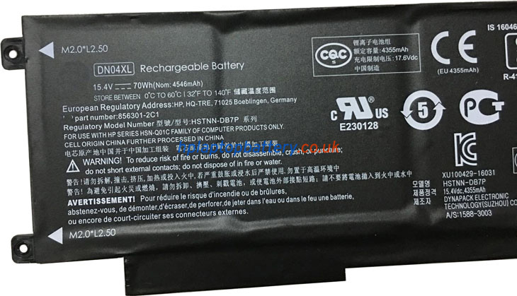 Battery for HP ZBook X2 G4 3FB88UT laptop