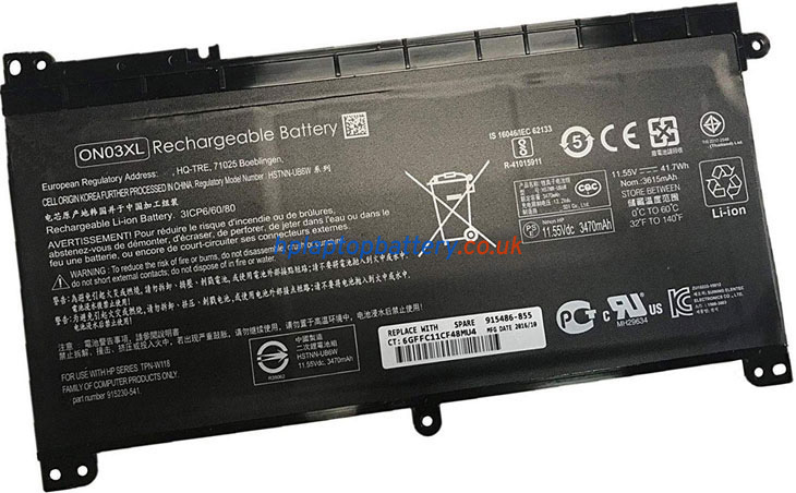 Battery for HP ON03041XL-PR laptop