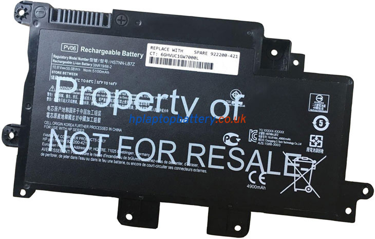Battery for HP HSTNN-LB7Z laptop