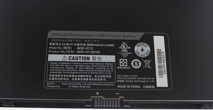 Battery for Razer RC81-01120100 laptop