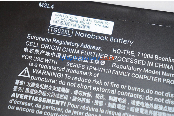 Battery for HP TG03XL laptop
